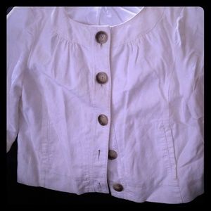 ann taylor white jacket